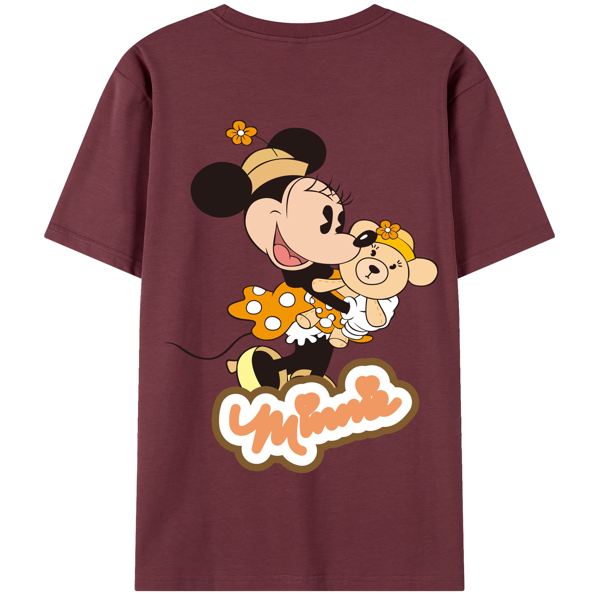 （画像用） ミッキーマウス Mickey Mouse 綿100％半袖Tシャツ（背面プリント）